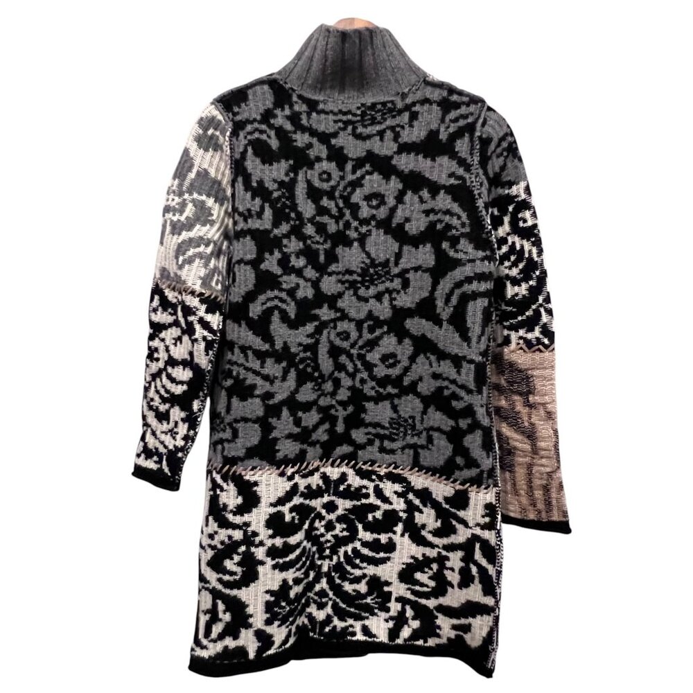 Sundance Lambswool Patchwork Long Button Cardigan… - image 6